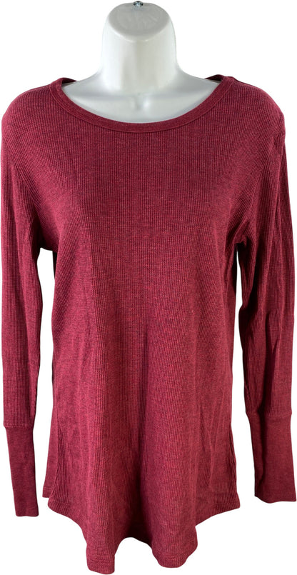 Orvis Women’s Red Long Sleeve Waffle Knit Shirt 0 L