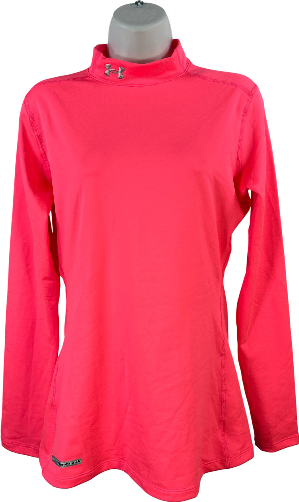 Under Armour Women’s Pink ColdGear Fitted Mock Neck Athletic Shirt - L