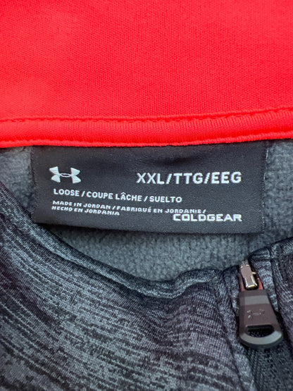 Under Armour Men’s Black/Gray Heather ColdGear 1/2 Zip Pullover Sweatshirt - XXL