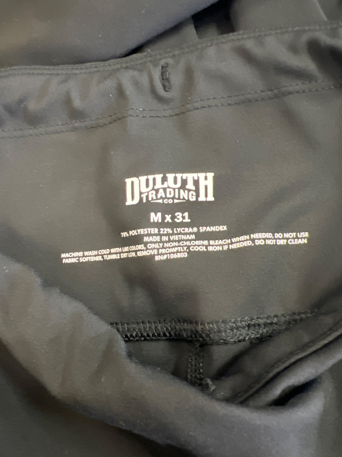 Duluth Trading Women’s Black Straight Leg Athletic Pants - M x 31