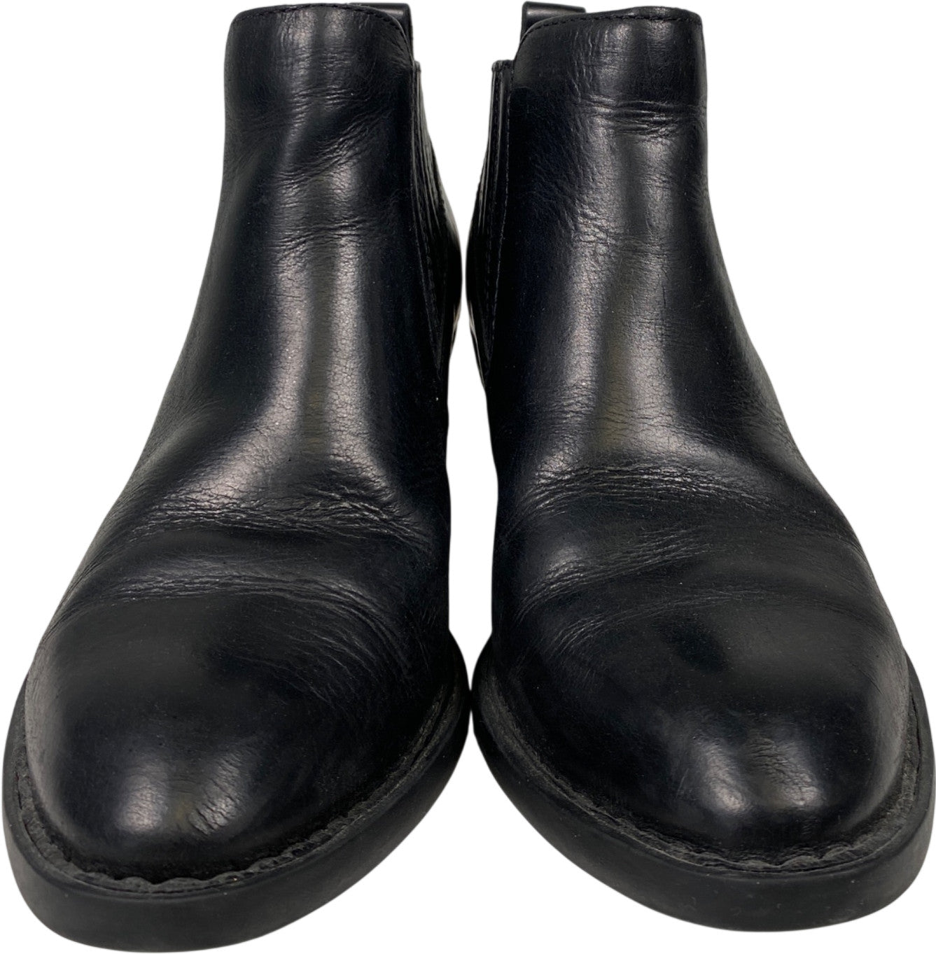 Born Women’s Black Leather Low Heeled Ankle Booties - 7.5