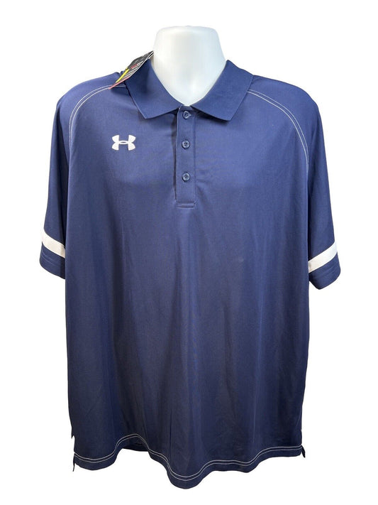 NEW Under Armour Men's Blue Loose Fit Athletic Golf Polo - 2XL