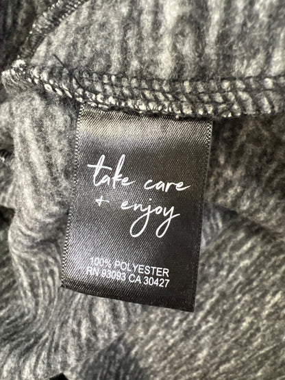 Nic and Zoe Women’s Black/Gray Long Sleeve Open Front Cardigan - Petite L