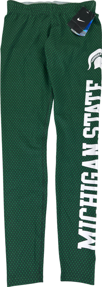 NEW Nike College Women’s Green MSU Spartans Pull On Leggings - S
