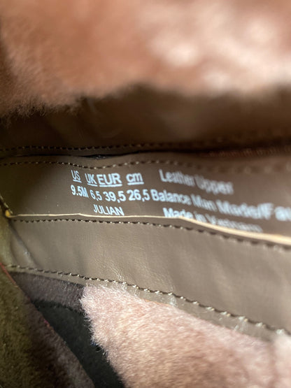 Naturalizer Women’s Brown/Pink Suede Julian Combat Boots - 9.5