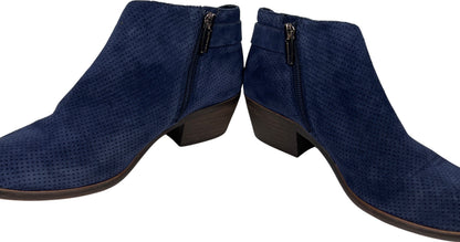 Vince Camuto Women’s Blue Suede Parveen Side Zip Ankle Booties - 7.5