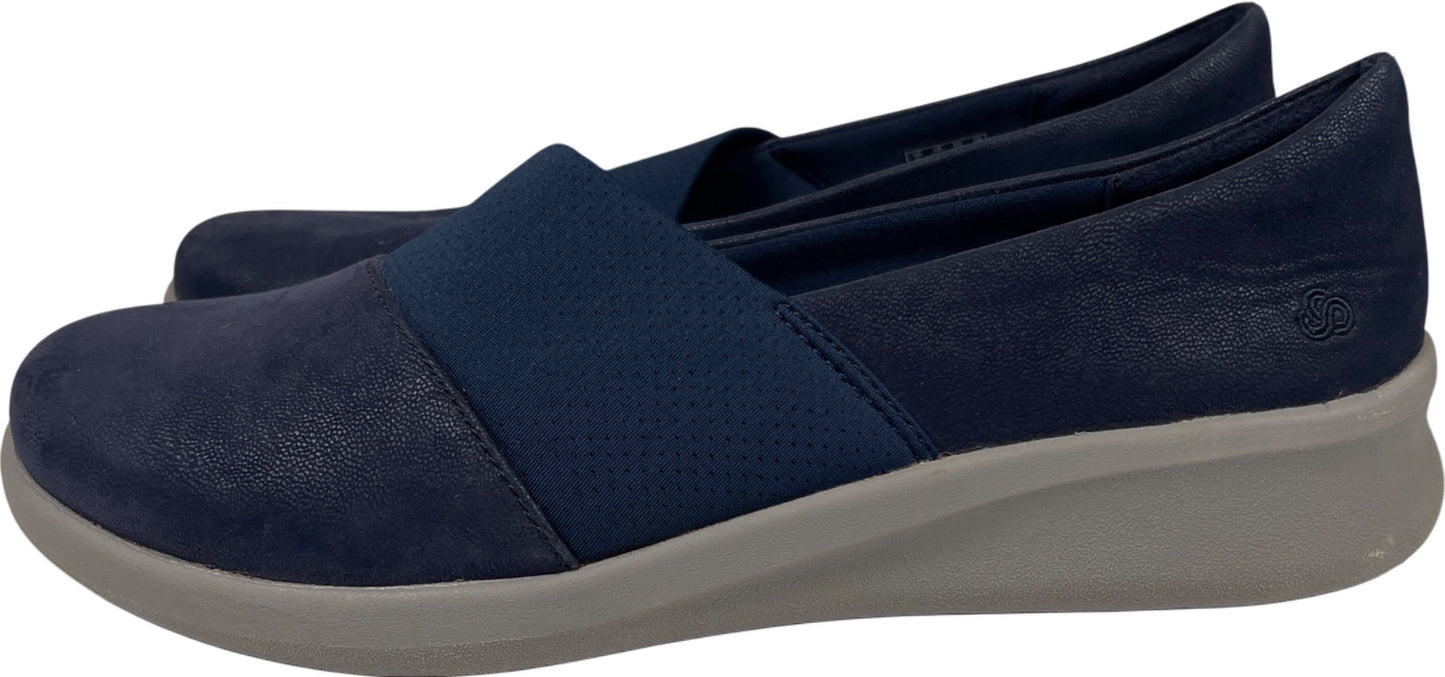 Clarks Cloudsteppers Women’s Blue Cushion Soft Wedge Flats - 9.5