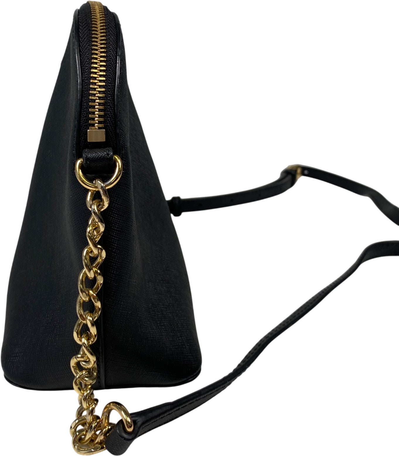 Michael Kors Women’s Black Saffiano Leather Cindy Dome Crossbody Purse