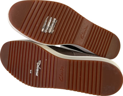 Clarks Artisan Womens Gold Pewter Metallic Teadale Platform Oxford Shoes - 7.5 W