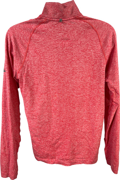 Nike Men’s Red Knit Running 1/2 Zip Pullover Long Sleeve Running Shirt - L