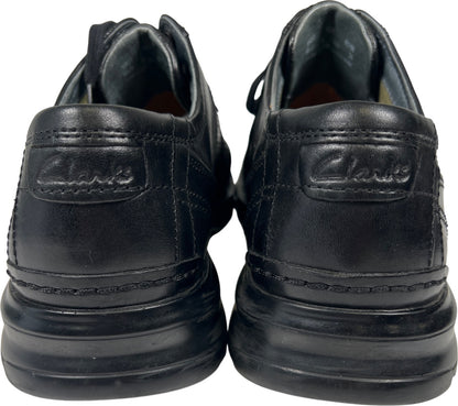 Clarks Men’s Black Leather Lace Up Comfort Walking Loafers - 9.5
