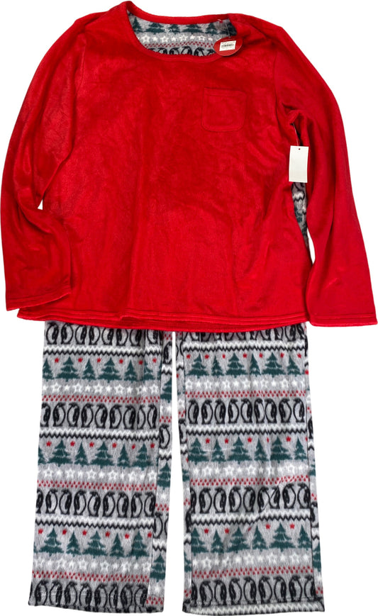 Croft and Barrow Women’s Red Two Piece Holiday Pajama Set - M