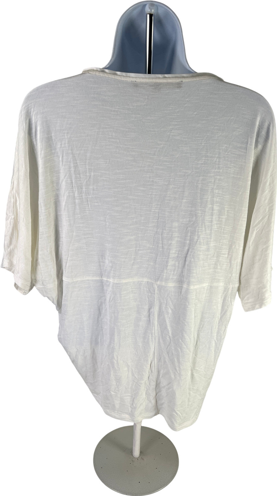 White House Black Market Women’s White Short Sleeve V-Neck T-Shirt - XS