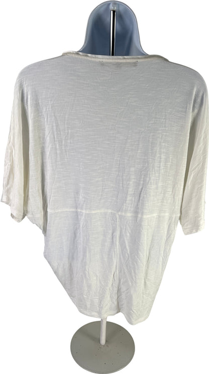 White House Black Market Women’s White Short Sleeve V-Neck T-Shirt - XS