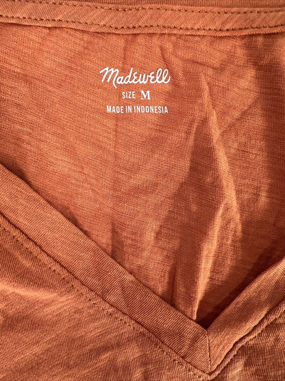 NEW Madewell Women's Orange V-Neck Sleeveless Tank Top - M