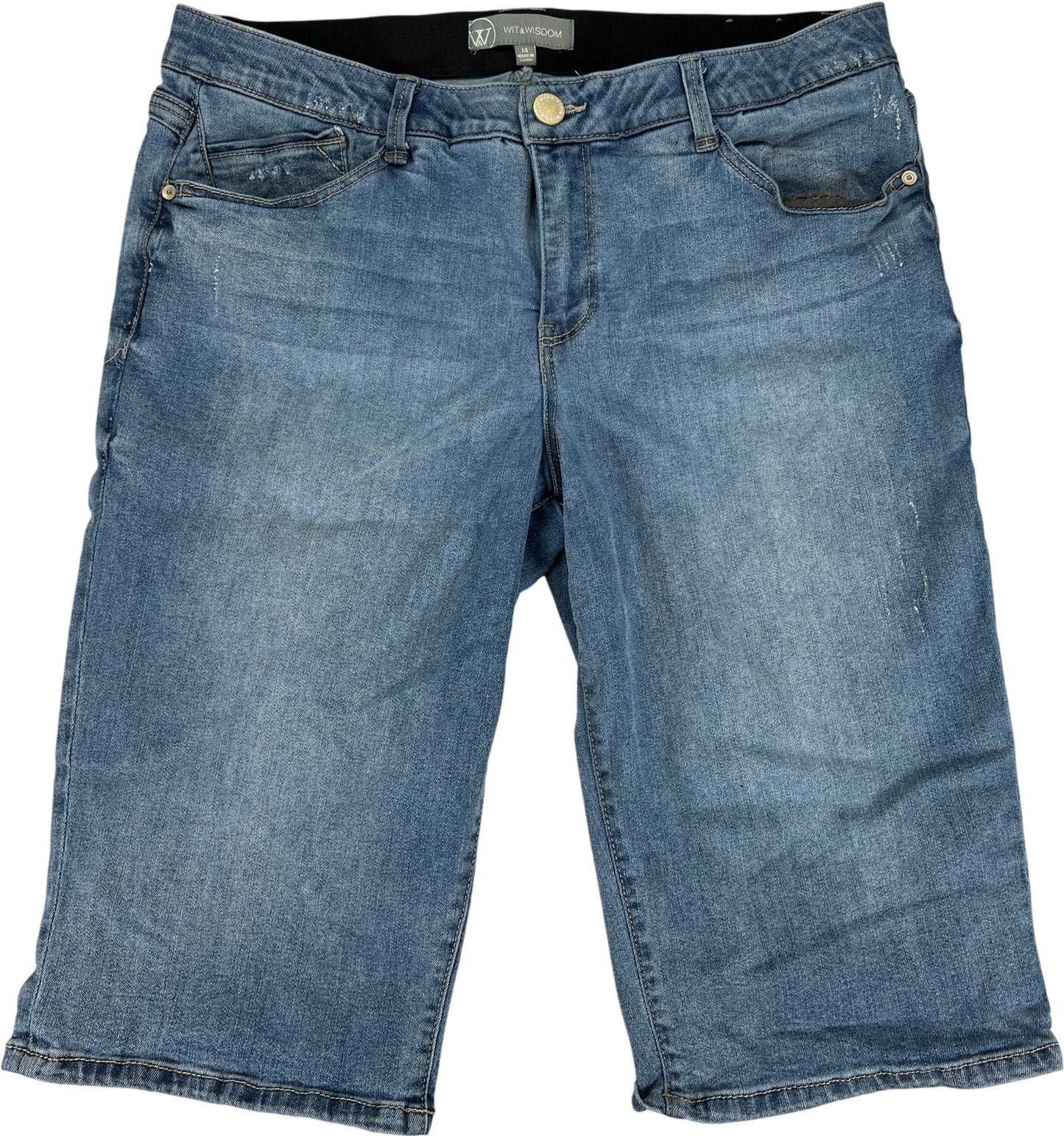 Wit and Wisdom Women’s Light Wash Bermuda Jean Shorts - 14