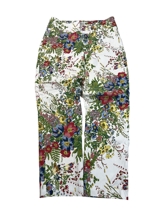 Joseph Ribkoff Women's Multi-Color Floral Pull On Ankle Pants - 12