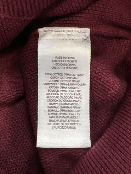 Polo Ralph Lauren Men’s Burgundy 1/4 Zip Long Sleeve Pullover Sweater - XL
