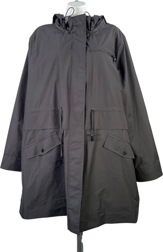 TWO by Vince Camuto Women’s Black Long Sleeve Hooded Windbreaker Jacket - XXL