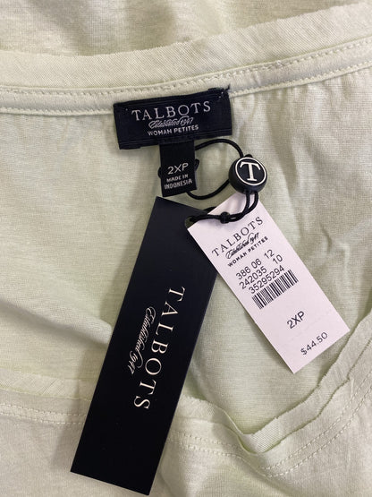 Talbots Women’s Light Green Sleeveless Tank Top - 2X Petite