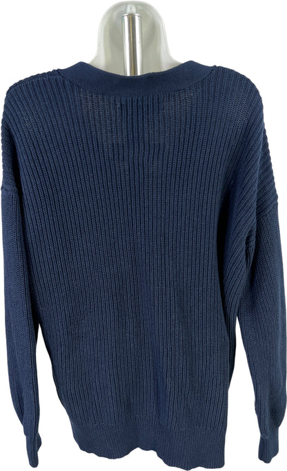 LOFT Women’s Blue Long Sleeve Button Up Cardigan Sweater - L