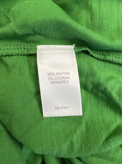 J.Jill Women’s Green Wearever Collection Asymmetric Slub Knit Top - L