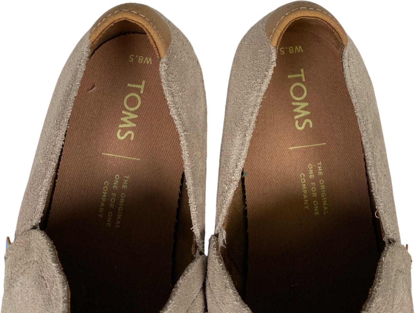 Toms Women’s Gray/Taupe Suede Shaye Low Heel Ankle Booties - 8.5