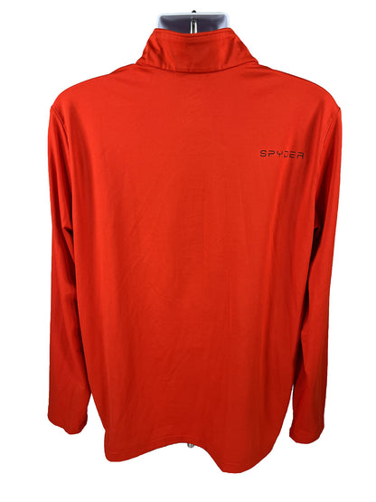 Spyder Men's Red 1/4 Zip Long Sleeve Pullover Athletic Shirt - XL