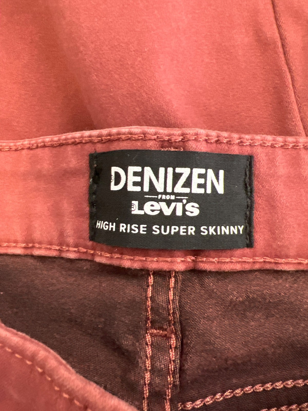 Denizen from Levi’s Women’s Red High Rise Super Skinny Jeans - 14