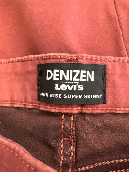 Denizen from Levi’s Women’s Red High Rise Super Skinny Jeans - 14