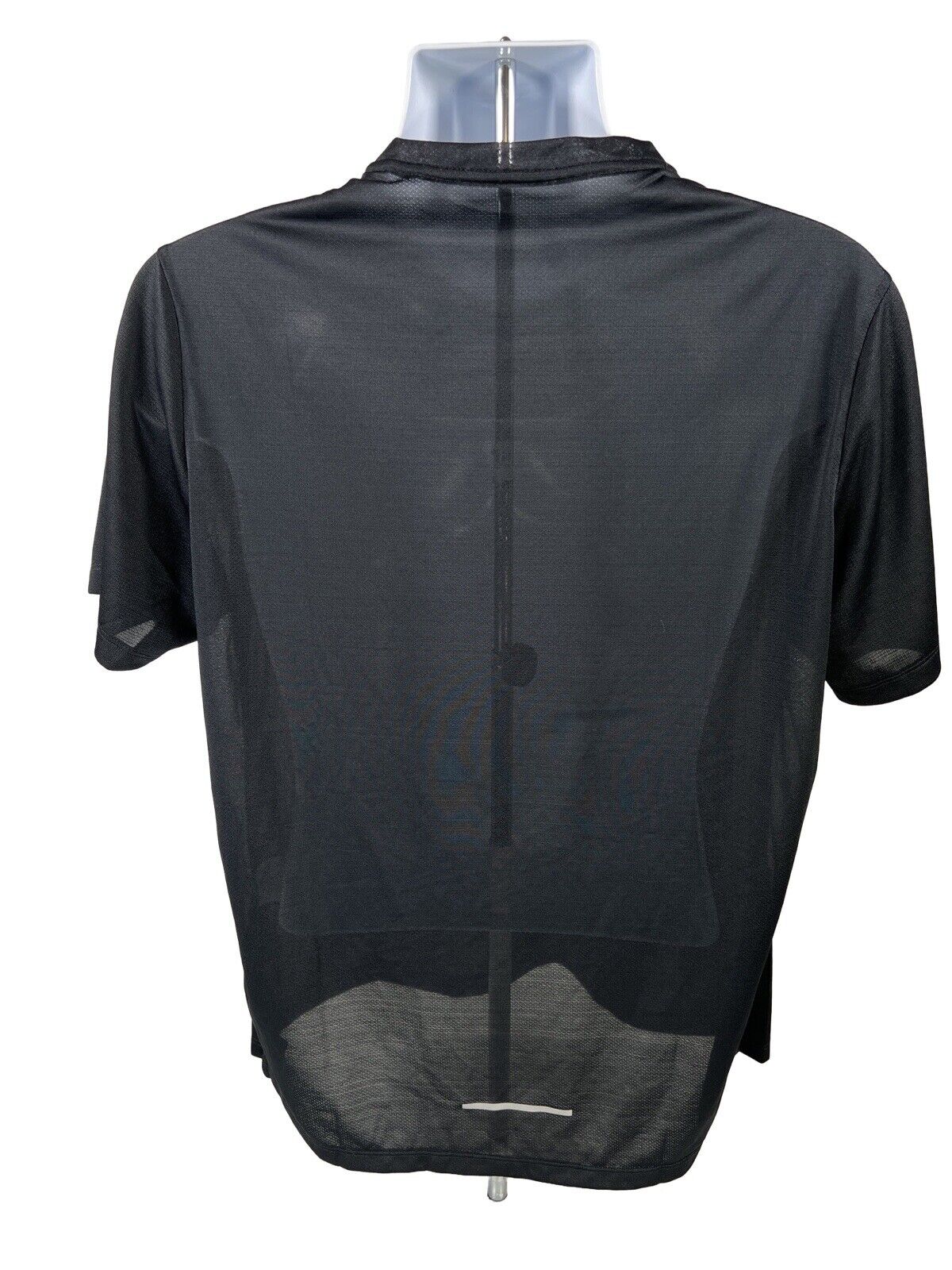 Nike Men's Black Miler Dri-Fit Running Short Sleeve Shirt - L