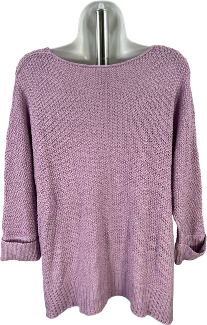 Ee:some Women’s Purple Long Cuffed Sleeve Sweater - M/L