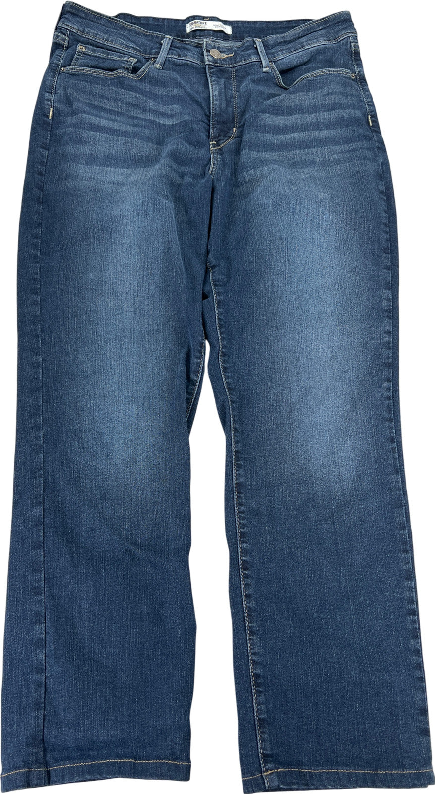 Levi’s Women’s Medium Wash Totally Shaping Straight Denim Jeans - 12 Long