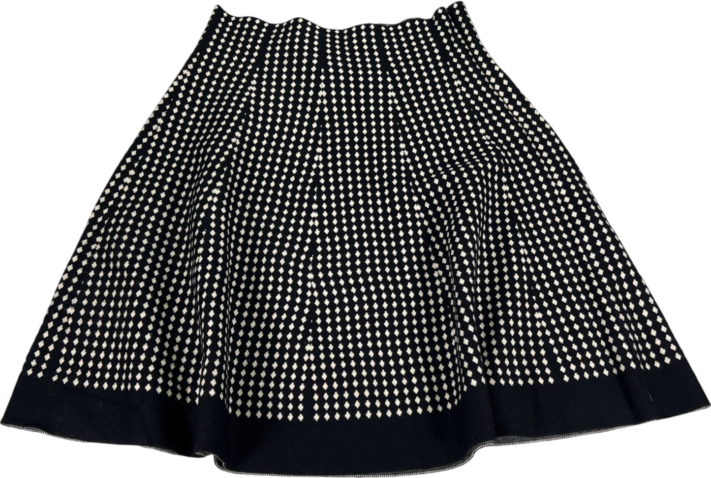 Max Studio Women’s Black/Beige Pull On A-Line Sweater Skirt - M/L