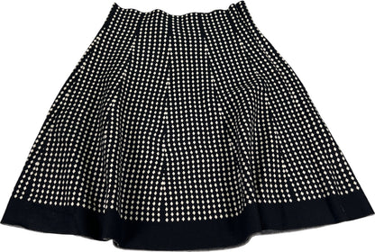 Max Studio Women’s Black/Beige Pull On A-Line Sweater Skirt - M/L
