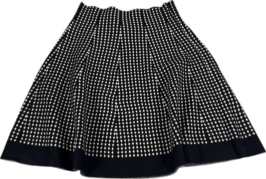 Max Studio Women’s Black/Beige Pull On A-Line Sweater Skirt - M/L