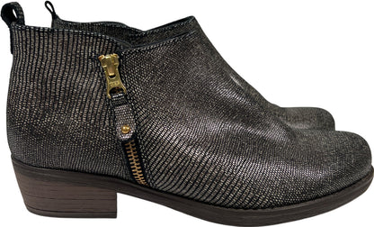 Eric Michael London Women’s Black Leather Lizard Ankle Booties - 38/US 7.5