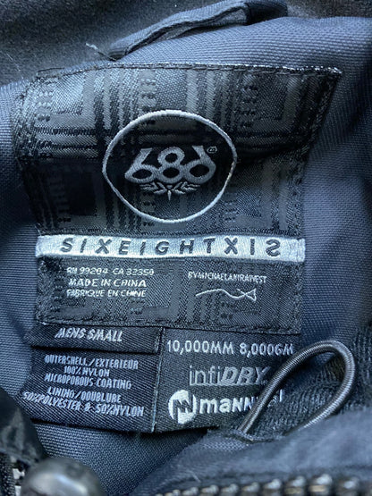 686 Men’s Black Full Zip Hooded Winter Ski/Snowboard Winter Coat - S