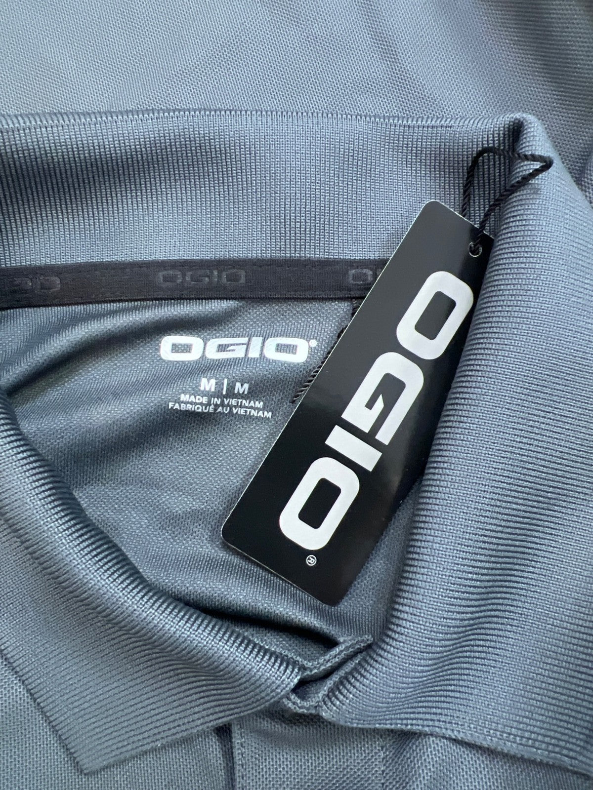 Ogio Men’s Gray Long Sleeve Athletic Polo Shirt - M