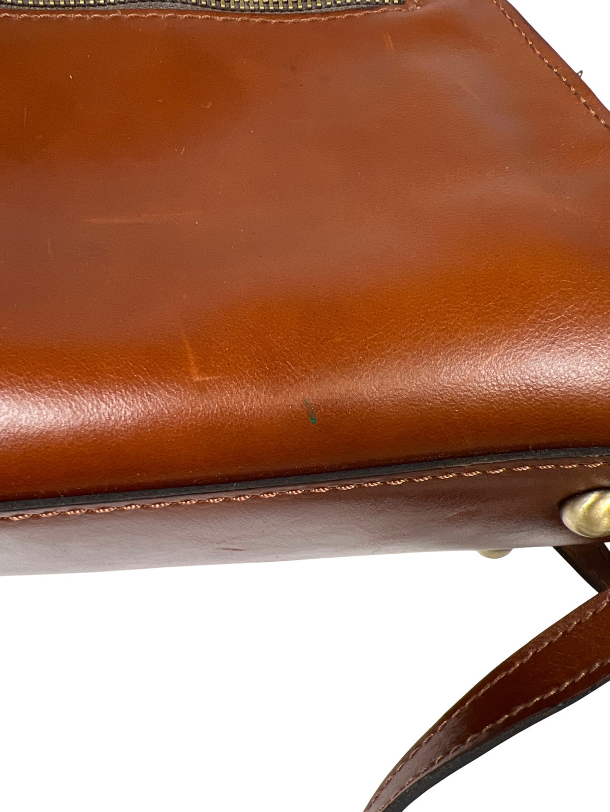 Patricia Nash Women’s Cognac Brown Leather Chauny Satchel Purse