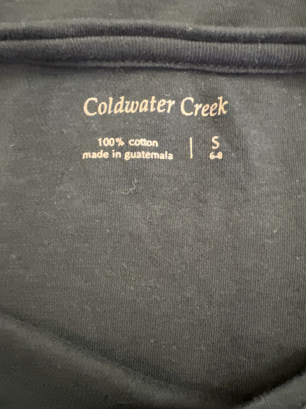 Coldwater Creek Women’s Black Long Sleeve T-Shirt - S