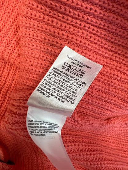 Lucky Brand Women’s Bright Pink Lace Up Back Long Sleeve Knit Sweater - S