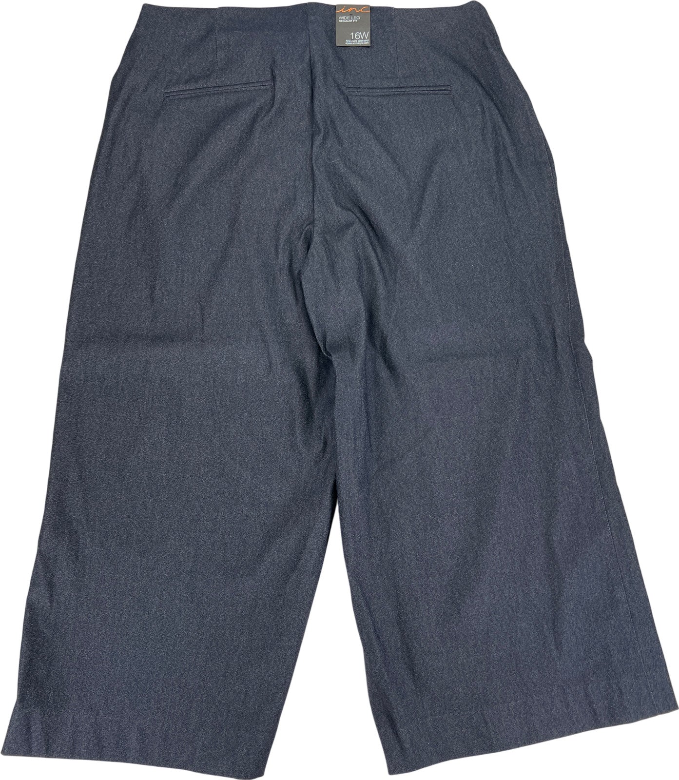 INC Women’s Blue Pull On Stretch Wide Leg Pants - 16W