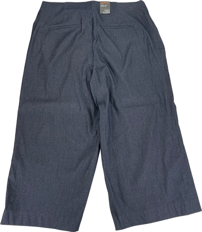 INC Women’s Blue Pull On Stretch Wide Leg Pants - 16W