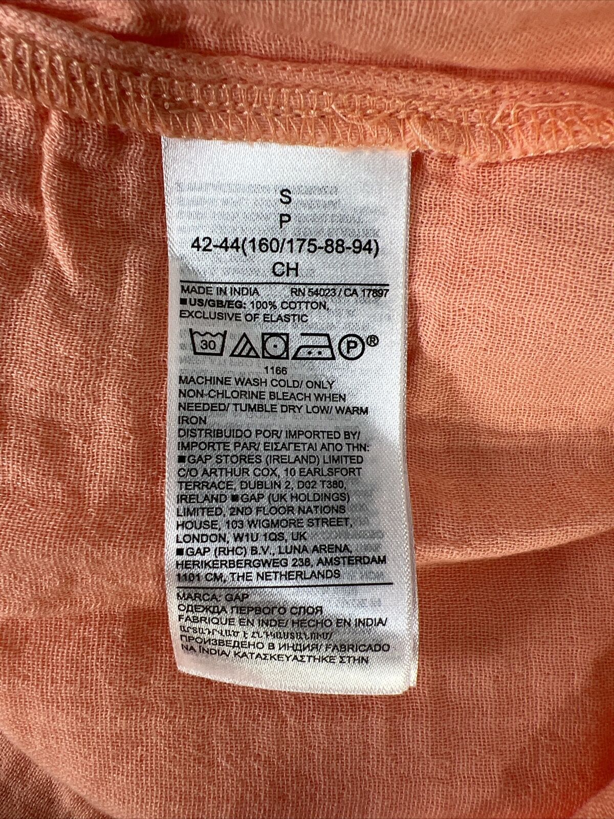 NEW Gap Women's Orange Sleeveless Button Front Sleeveless T-Shirt - S