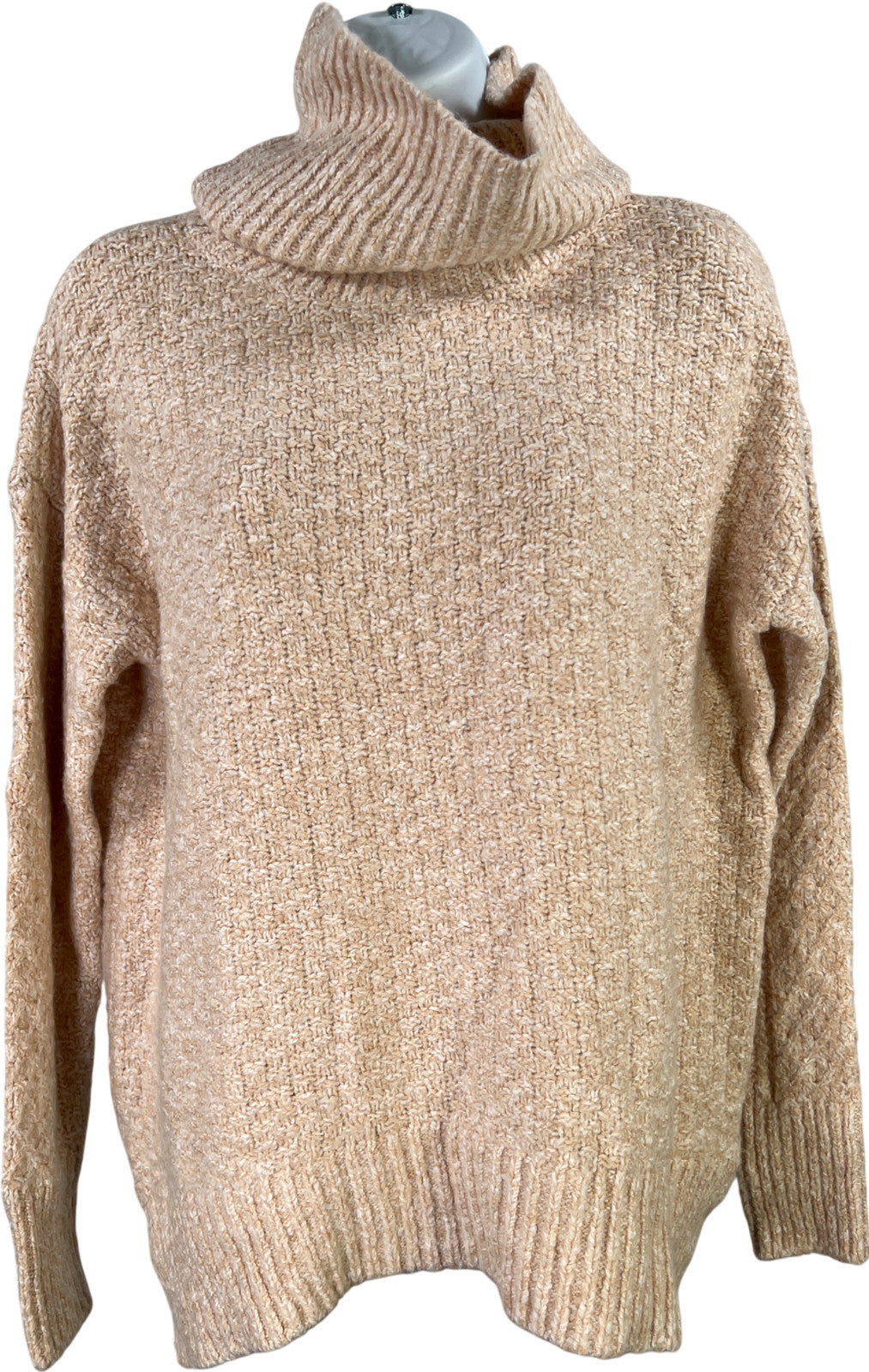 LOFT Women’s Beige Long Sleeve Cowl Neck Sweater - XS