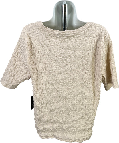 Simply Vera Wang Women’s White Birch Scrunch V-Neck Blouse - XL