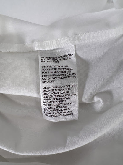 Chico’s Women’s White Non-Iron Chic Stretch Short Sleeve Shirt - 1/US 8/10