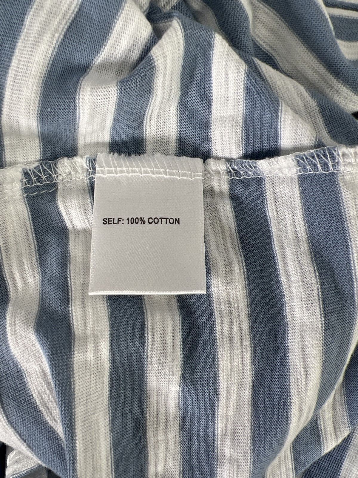 Jane & Delancey Women’s Blue Striped Cap Sleeve Shirt - L