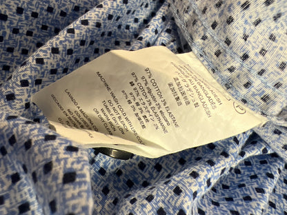 Michael Kors Men’s Blue Long Sleeve Classic Fit Button Up Shirt - XL